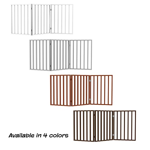 PETMAKER 80-62875-G Wooden Pet Gate- Foldable 3-Panel Indoor Barr...