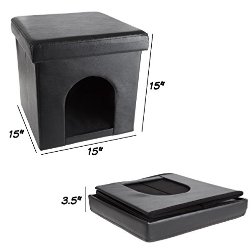 PETMAKER Pet House Ottoman - Collapsible Multipurpose Small Dog o...