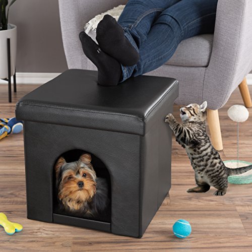 PETMAKER Pet House Ottoman - Collapsible Multipurpose Small Dog o...