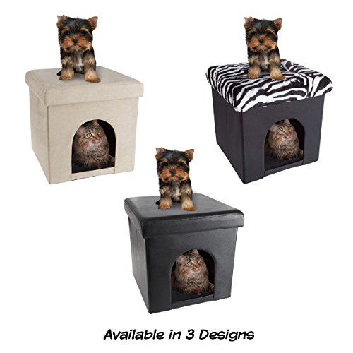 PETMAKER Pet House Ottoman - Collapsible Multipurpose Small Dog o...