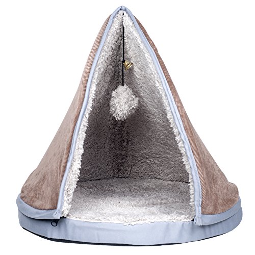 PETMAKER Sleep and Play Cat Bed with Removable Teepee Top