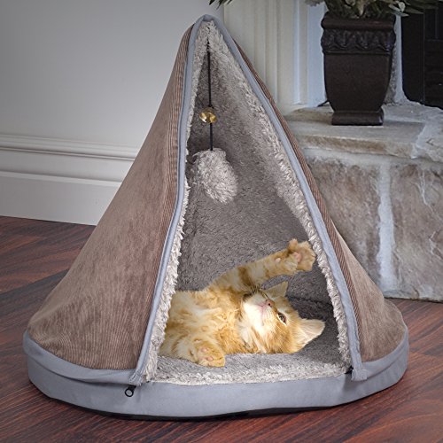 PETMAKER Sleep and Play Cat Bed with Removable Teepee Top