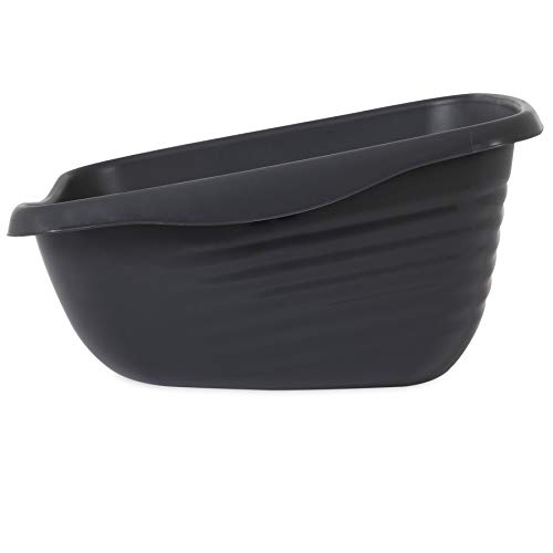 Arm & Hammer Hi-Back Cat Pan/Litter Box, Pearl Ash Blue