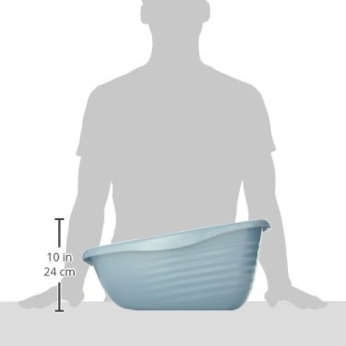 Arm & Hammer Hi-Back Cat Pan/Litter Box, Pearl Ash Blue