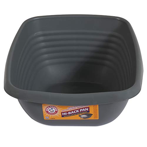 Arm & Hammer Hi-Back Cat Pan/Litter Box, Pearl Ash Blue
