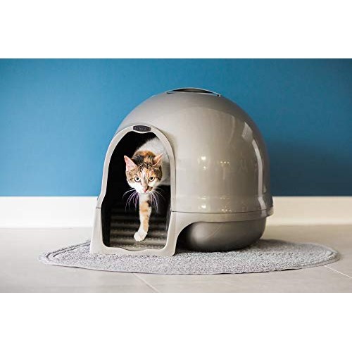 Petmate Booda Dome Clean Step Cat Litter Box 3 Colors, Brushed Ni...