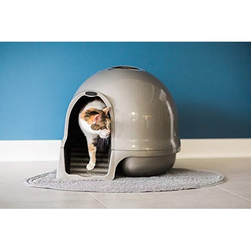 Petmate Booda Dome Clean Step Cat Litter Box 3 Colors, Brushed Ni...