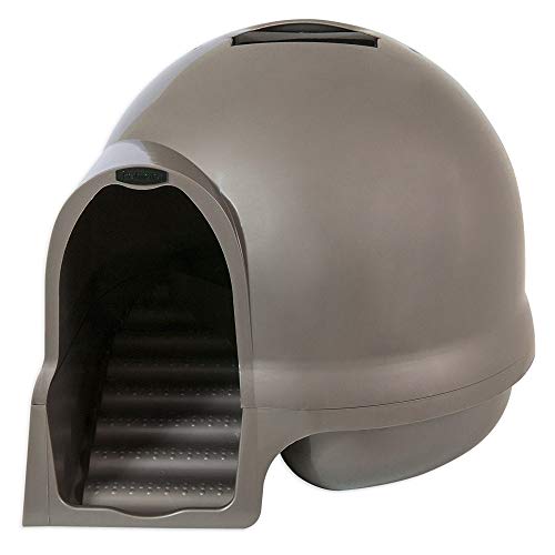 Petmate Booda Dome Clean Step Cat Litter Box 3 Colors, Brushed Ni...