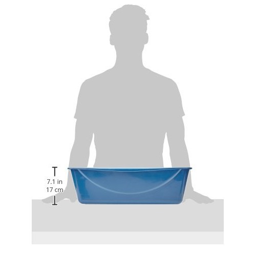 Petmate Doskocil Litter Pan, Blue Mesa/Mouse Grey, Jumbo