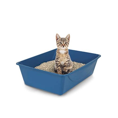 Petmate Open Cat Litter Box- Mouse Grey