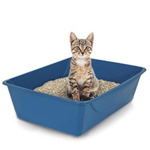 Petmate Open Cat Litter Box- Mouse Grey