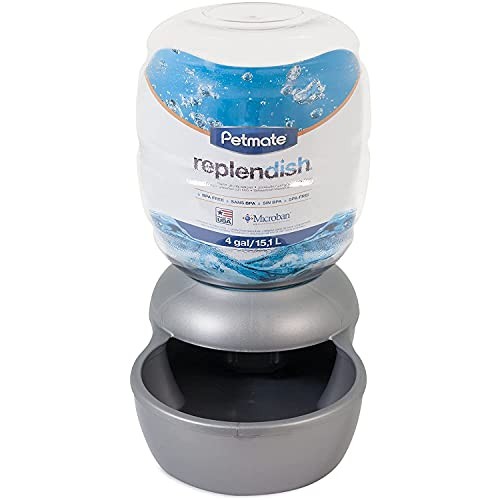 Petmate Replendish Gravity Waterer With Microban for Cats and Dog...