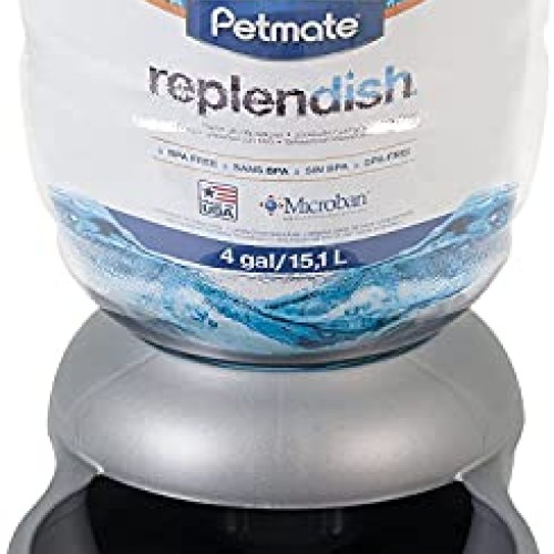 Petmate Replendish Gravity Waterer With Microban for Cats and Dog...