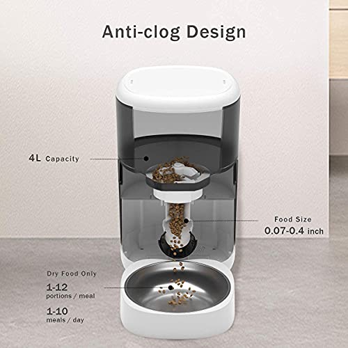PETODAY Automatic Cat Feeder with APP Control, WiFi Enabled 4L Au...
