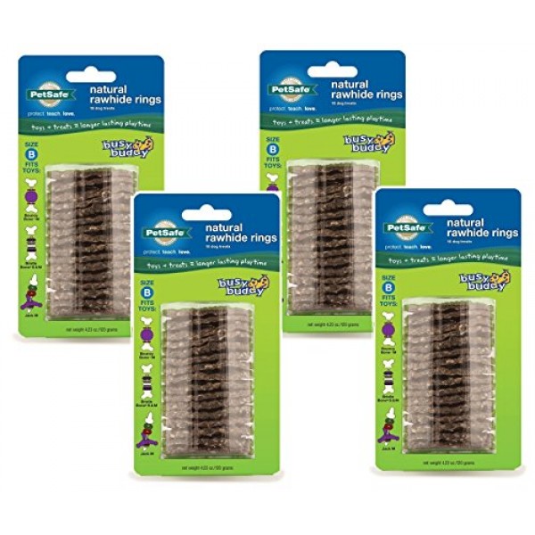 4 Pack Petsafe Busy Buddy Refill Ring Dog Treats For Select Bus...