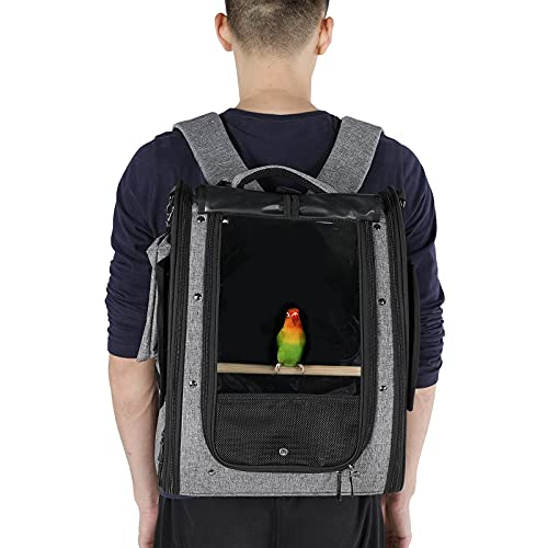 Petsfit Bird Carrier with Stainless Steel Bowl, Includes Slide Tr...