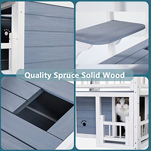 Petsfit Cat House for Outdoor/Indoor Cats, Kitten Playhouse Condo...