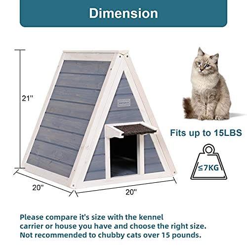 Petsfit Cat House for Outdoor Indoor Cats Weatherproof, Outside F...