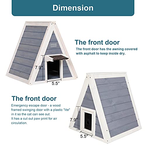 Petsfit Cat House for Outdoor Indoor Cats Weatherproof, Outside F...