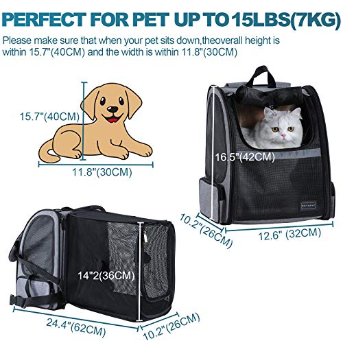 Petsfit Expandable Cat Carrier Backpack,Dog Carrier Backpack with...