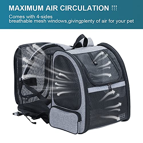 Petsfit Expandable Cat Carrier Backpack,Dog Carrier Backpack with...