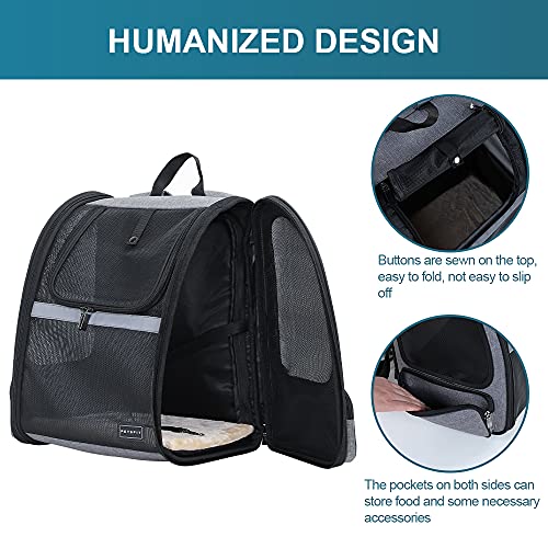 Petsfit Expandable Cat Carrier Backpack,Dog Carrier Backpack with...