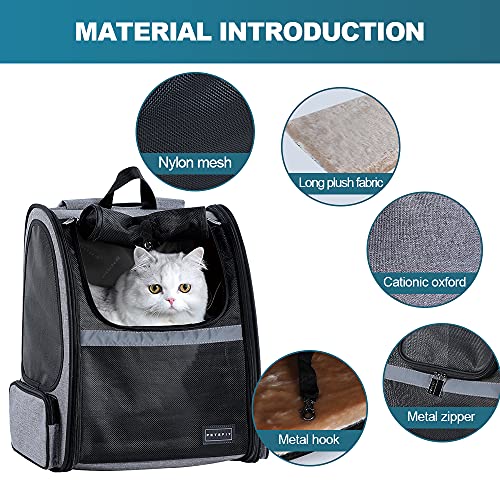 Petsfit Expandable Cat Carrier Backpack,Dog Carrier Backpack with...