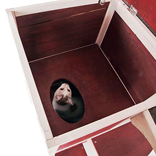 Petsfit Outdoor Cat House, 2 Story Outside Cat Shelter Condo Encl...