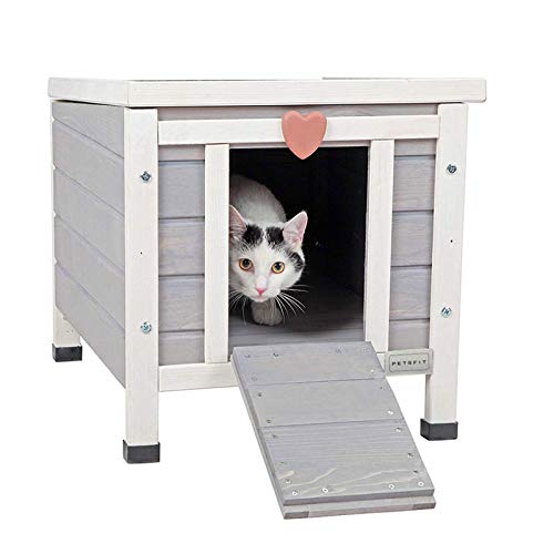 Petsfit Outdoor Cat House, Feral Cat Shelter Weatherproof, Rabbit...