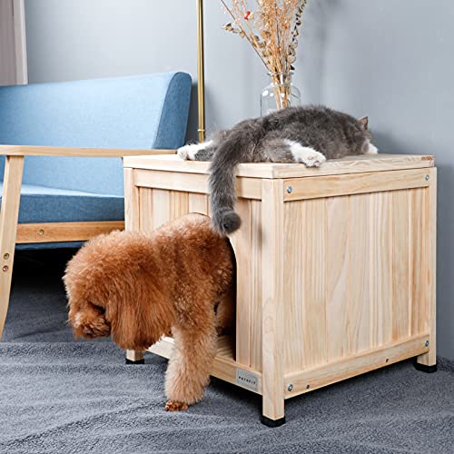 Petsfit Outdoor Dog House Wood Waterproof Dog Houses for Small Do...