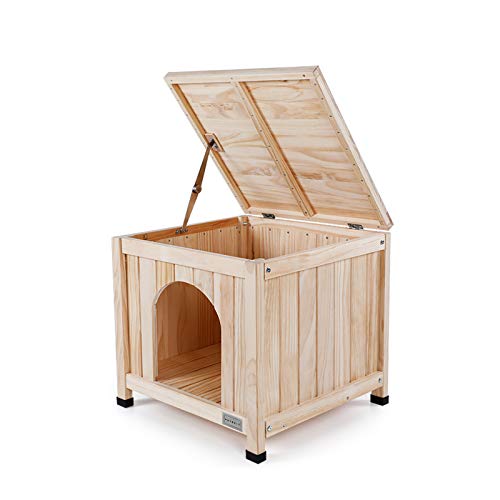 Petsfit Outdoor Dog House Wood Waterproof Dog Houses for Small Do...