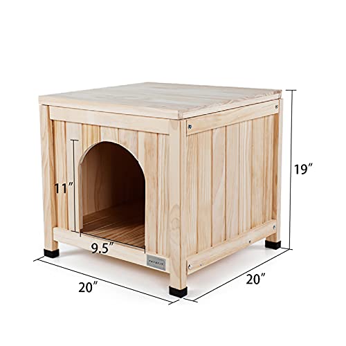 Petsfit Outdoor Dog House Wood Waterproof Dog Houses for Small Do...