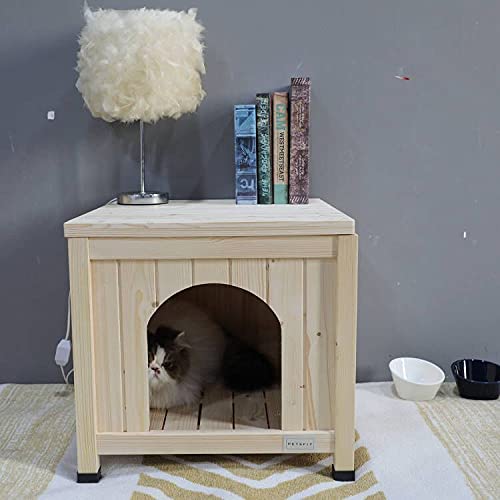 Petsfit Outdoor Dog House Wood Waterproof Dog Houses for Small Do...