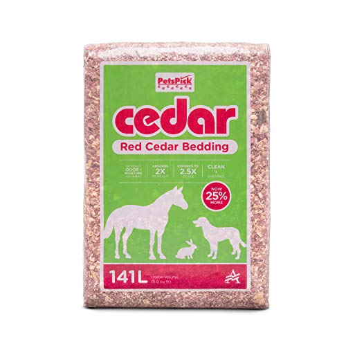 PETSPICK Red Cedar Pet Bedding for Dogs and Horses, 141L