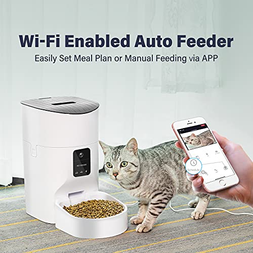 Pezakf 7L Automatic Cat Feeder, Auto Dogs Cats Food Dispenser wit...