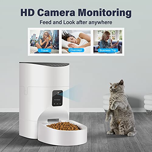 Pezakf 7L Automatic Cat Feeder, Auto Dogs Cats Food Dispenser wit...