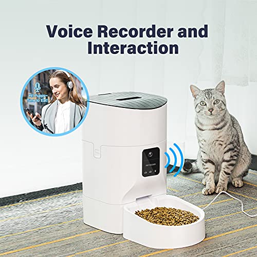 Pezakf 7L Automatic Cat Feeder, Auto Dogs Cats Food Dispenser wit...