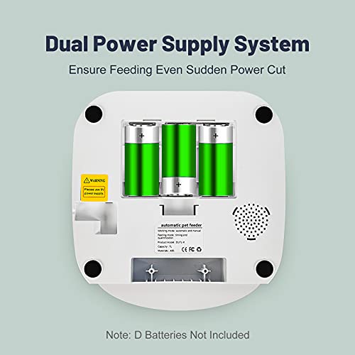 Pezakf 7L Automatic Cat Feeder, Auto Dogs Cats Food Dispenser wit...