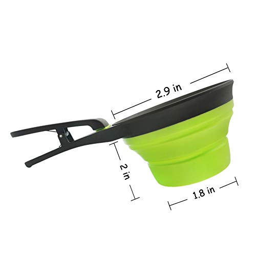 PGFUN Dog Food Scoop, Pet Food Scoop with Fully Collapsible Silic...