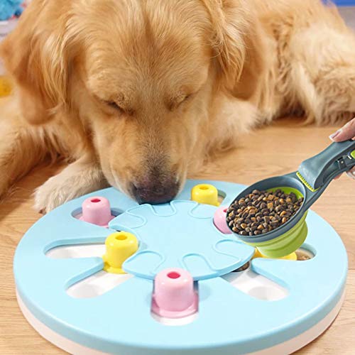 PGFUN Dog Food Scoop, Pet Food Scoop with Fully Collapsible Silic...