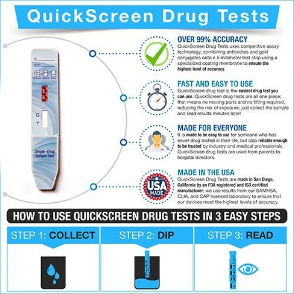 Quickscreen Tabacco Use Drug Test Nicotine Cotinine 15 Pack