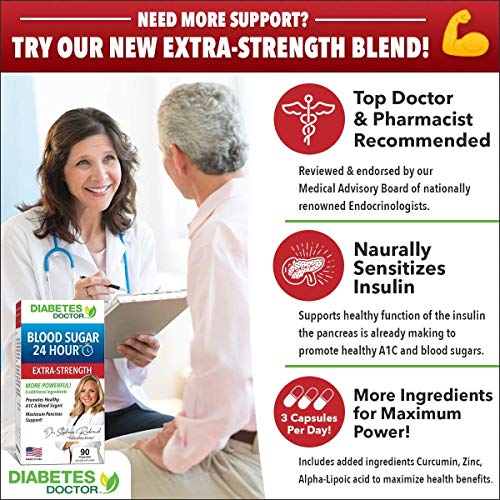 Diabetes Doctor Extra Strength A1C Triple Pack - Blood Sugar 24 H...