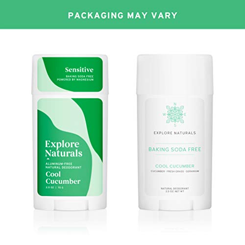 Explore Naturals Deodorant - Cool Cucumber - Baking Soda Free - N...