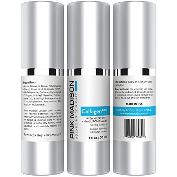 COLLAGEN Serum for Face - Matrixyl and Hyaluronic Acid - Luxury A...