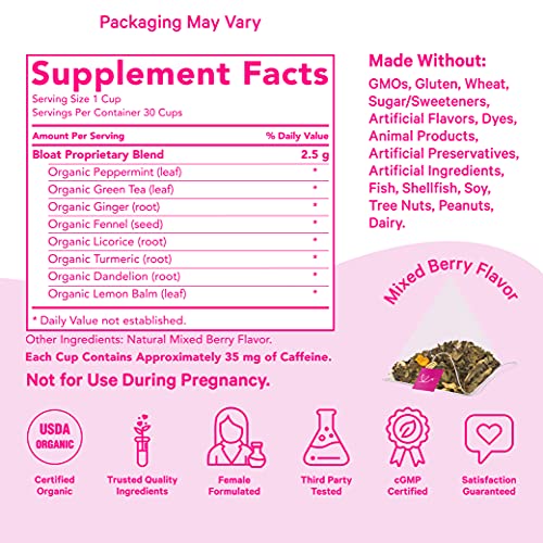 Pink Stork Bloat Tea: Organic Tea for Weight Loss, Gas + Bloating...