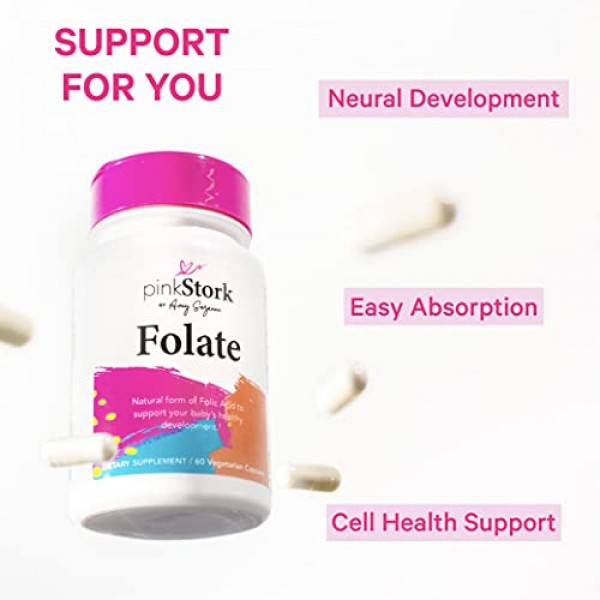 Pink Stork Folate: Methyl Folate - MTHFR Acid, Natural Form of Fo...