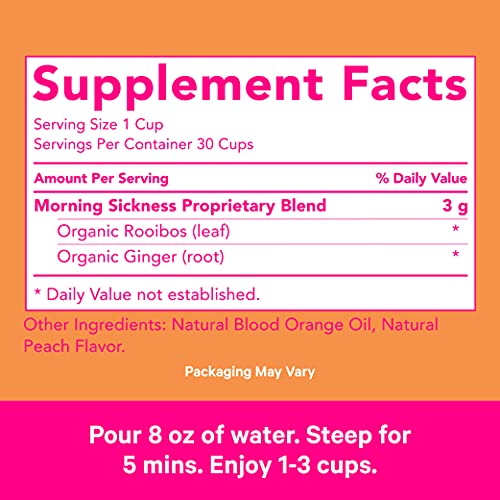 Pink Stork Morning Sickness Tea: Ginger Orange Nausea Relief Tea,...