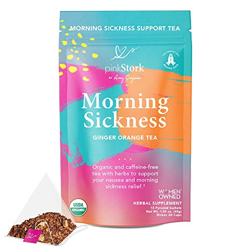 Pink Stork Morning Sickness Tea: Ginger Orange Nausea Relief Tea,...