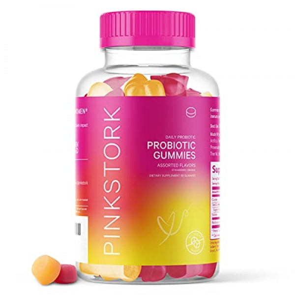 Pink Stork Probiotic Gummies: Probiotics for Women, Vaginal Healt...