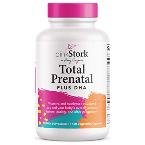 Pink Stork Total Prenatal Vitamin with DHA and Folic Acid: Doctor...